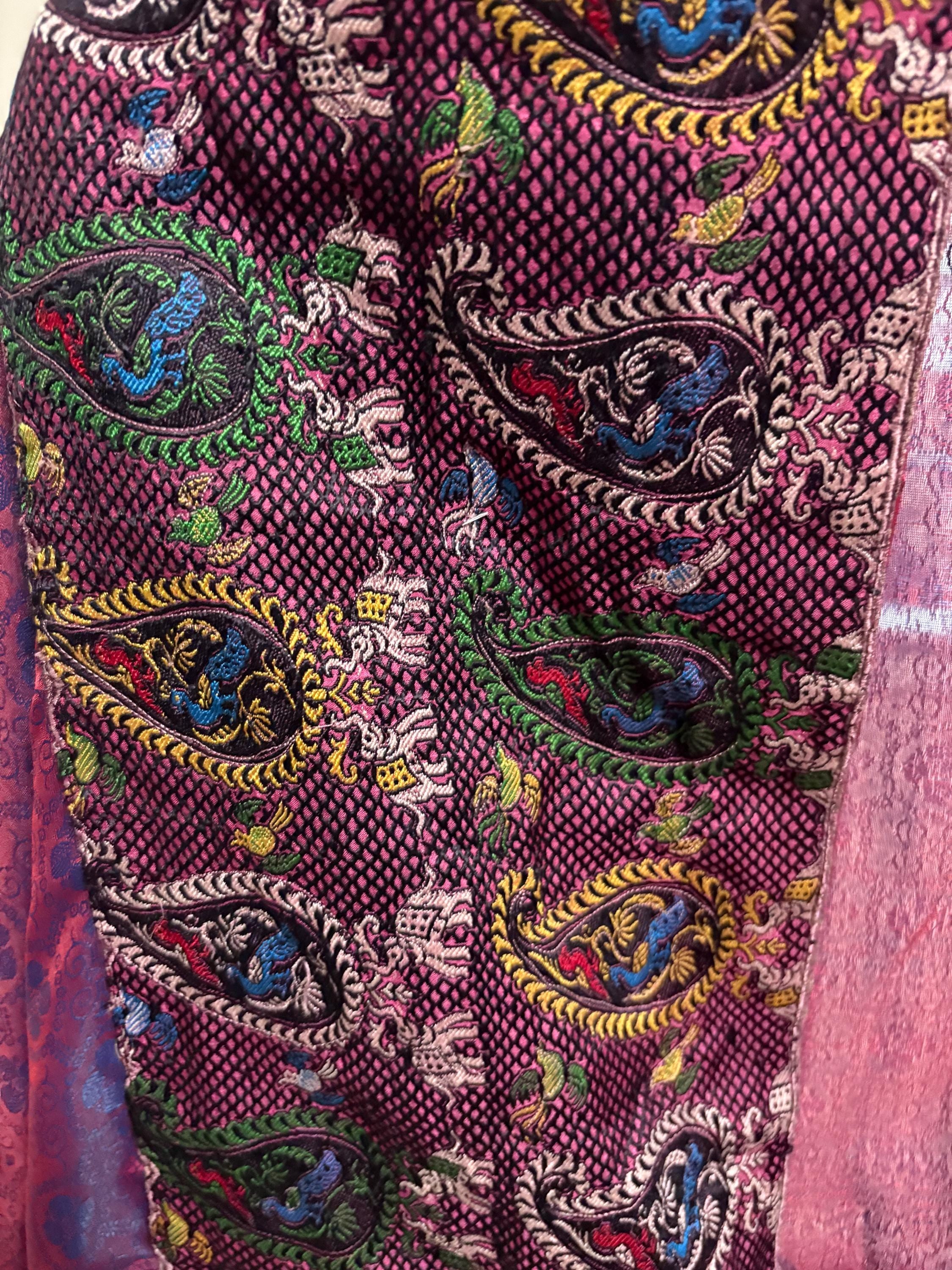 Banarasi Silk Wrap Shawl, Hand-Finished Artisan Paisley Embroidered Border, Lightweight Indian Shawl, Gift